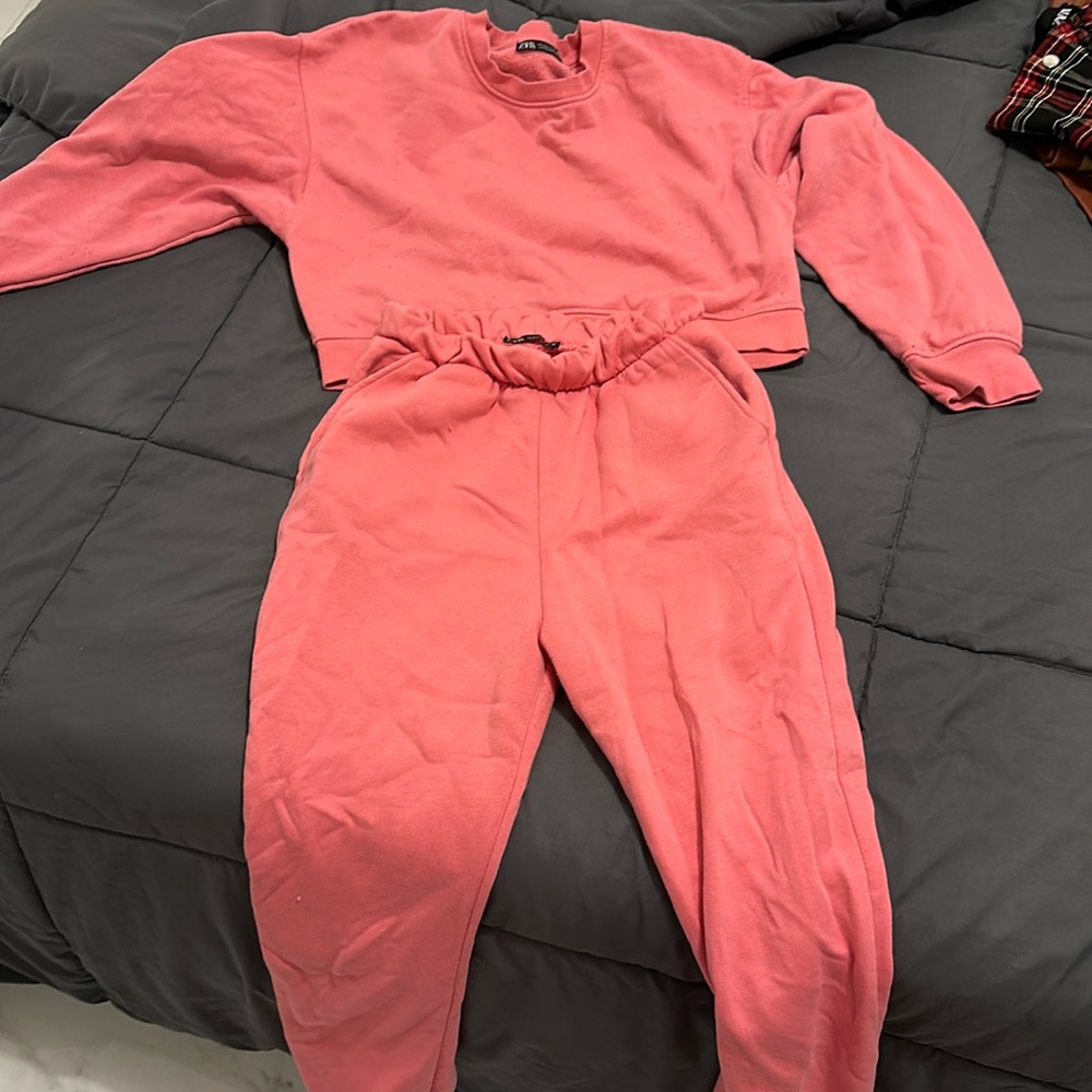 Zara Pink Sweatsuit set